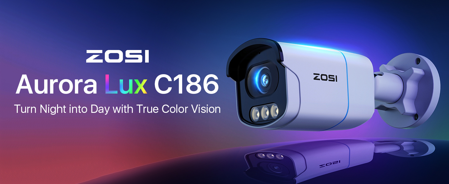 Amazon.com : ZOSI C186 Aurora Lux True Color Night Vision 5MP 3K